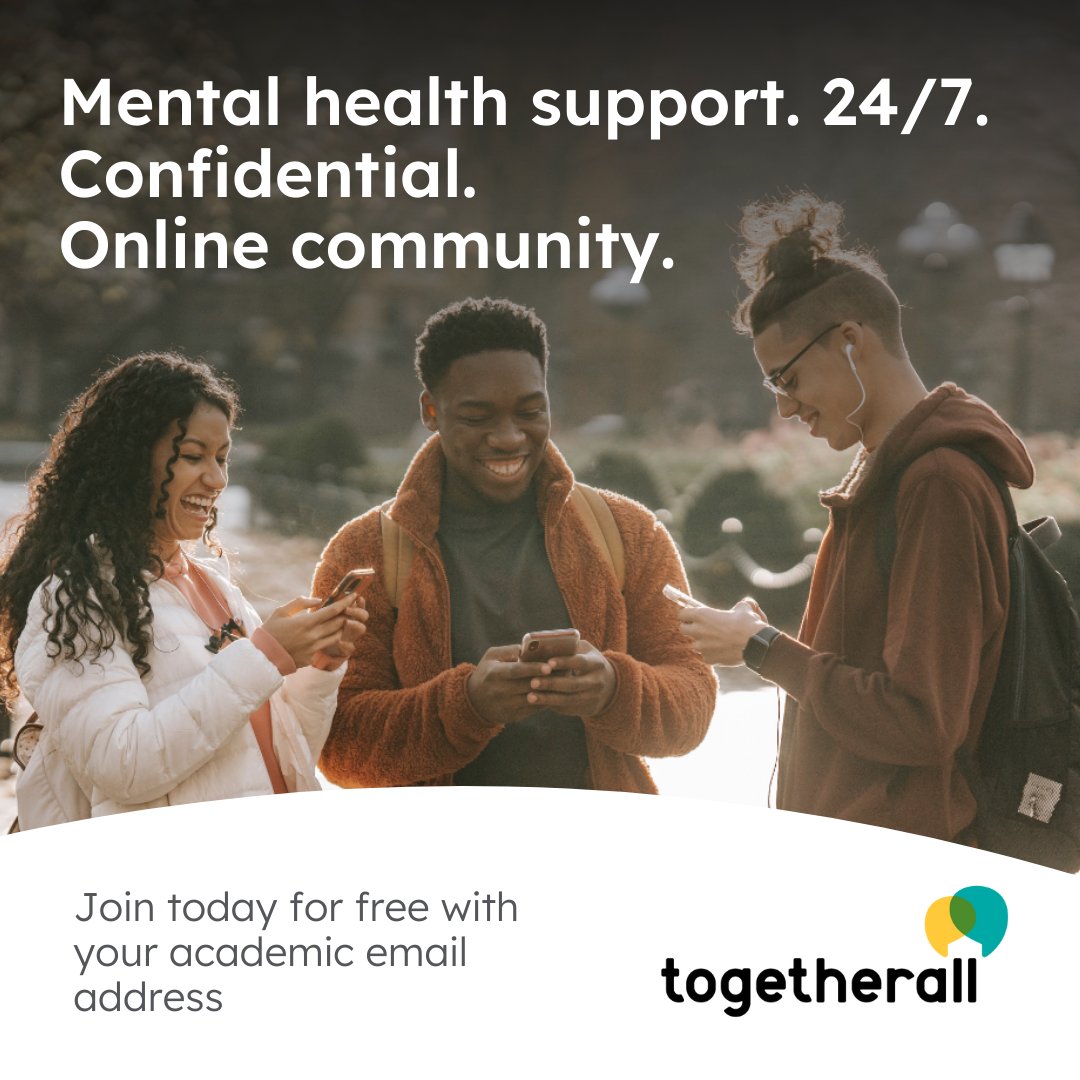 📍Often we find ourselves drifting through the day saying 'I'm Fine' 👥In reality, we could be struggling to cope or going through a difficult time. Visit account.v2.togetherall.com/register/stude… join our safe online community monitored 24/7 by trained professionals.⏰