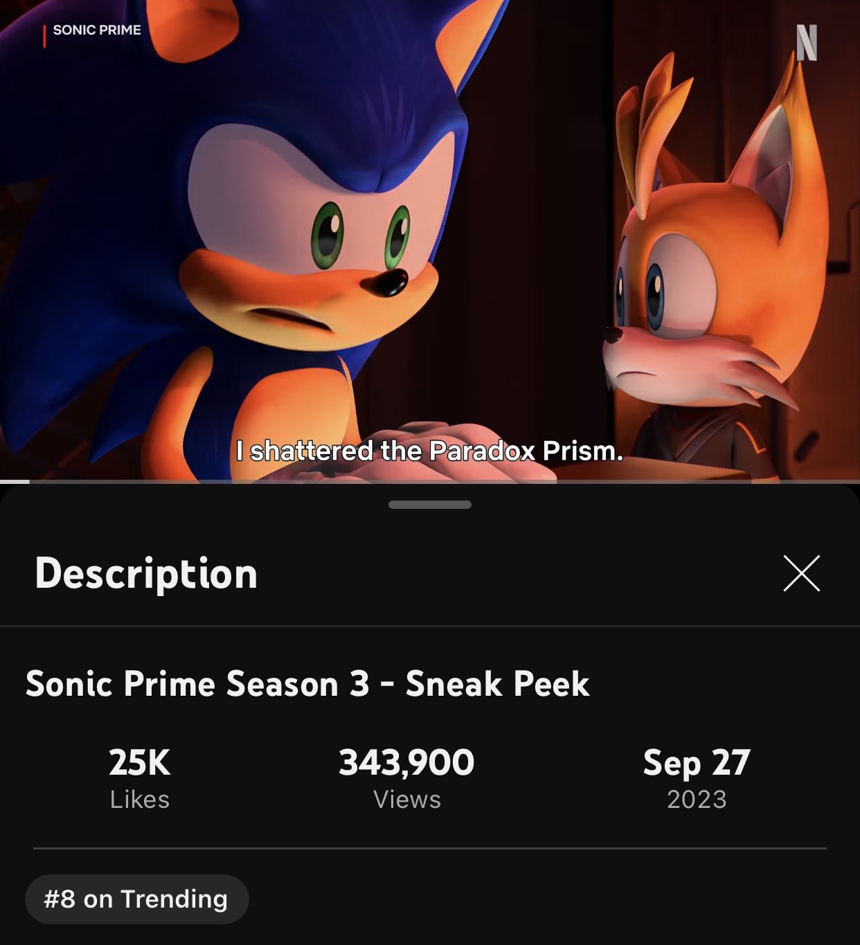 Trailer da temporada 3 de Sonic Prime