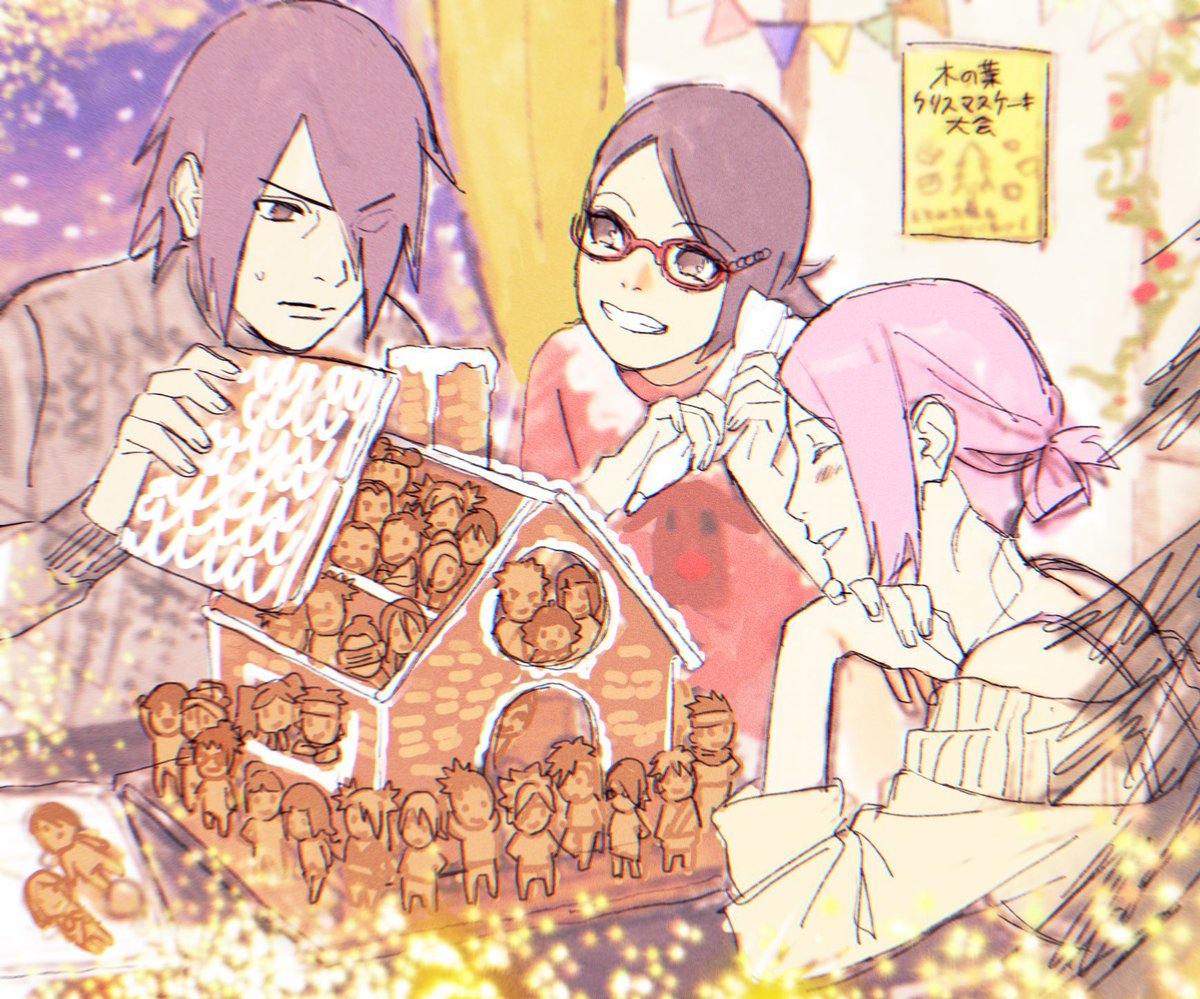 Sarada in sketch for Christmas art 🎄