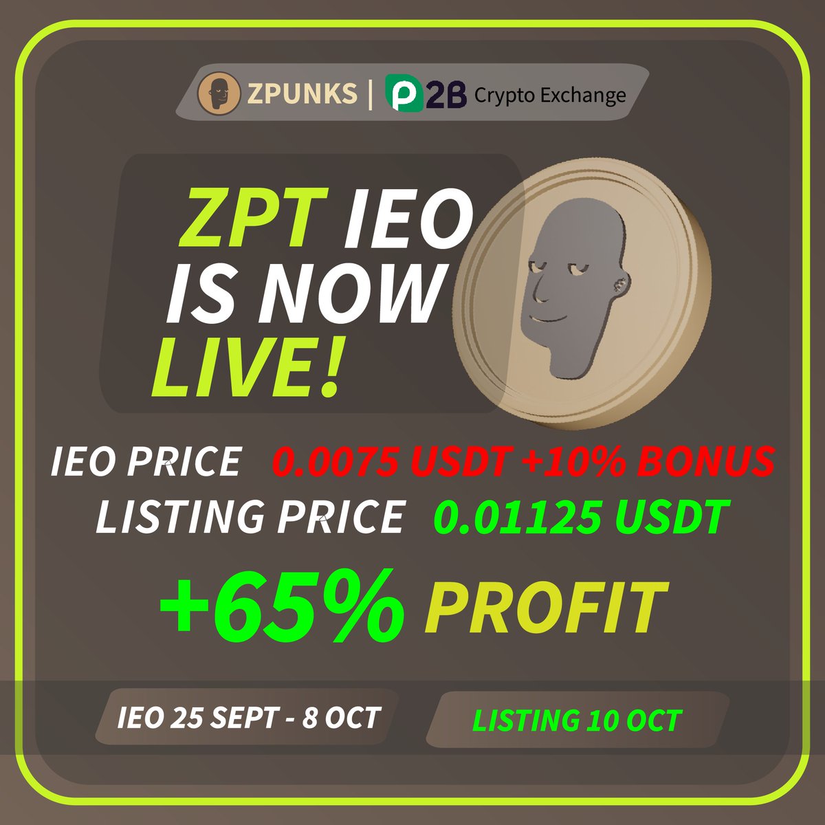 zpunksnfts's tweet photo. 🚀 Your Voices, Our Action! 🚀

We've heard you loud and clear! 🗣️

We've increased our listing price to $0.01125 + 10% bonus on your purchase💼 

👉https://t.co/v8fDDis4ba

Which means you can expect a whopping 65% PROFIT📈 
when we hit the listings! 🌟💰

#btc #cryptonewserc20 https://t.co/b0oG2oKyMs