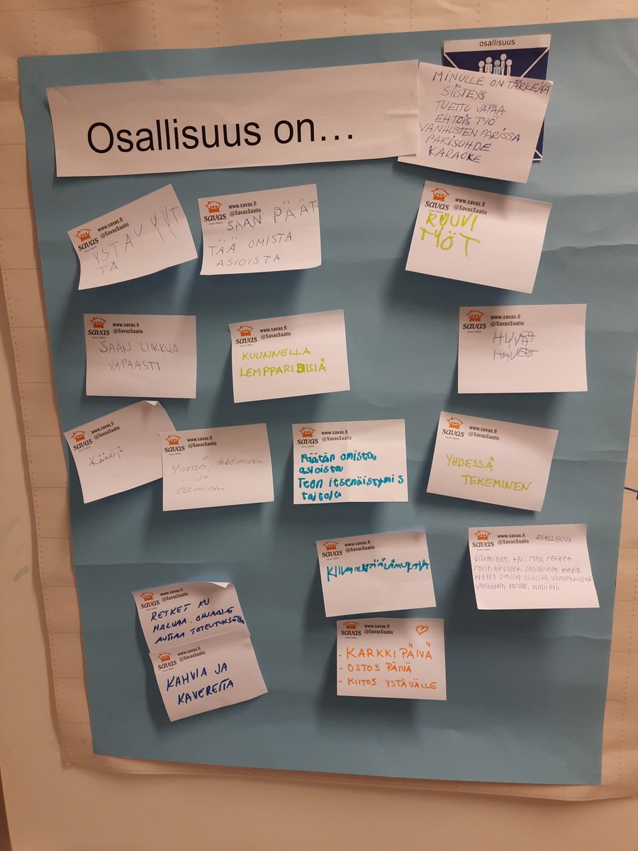 Kohti Omannäköistä osallisuutta -tapahtumassa Jyväskylässä Osallisuus on....  
#Osallisuus
#OmannäköinenOsallisuus
#OsallisuudenKokemus
Lue lisää osalliseksi.fi