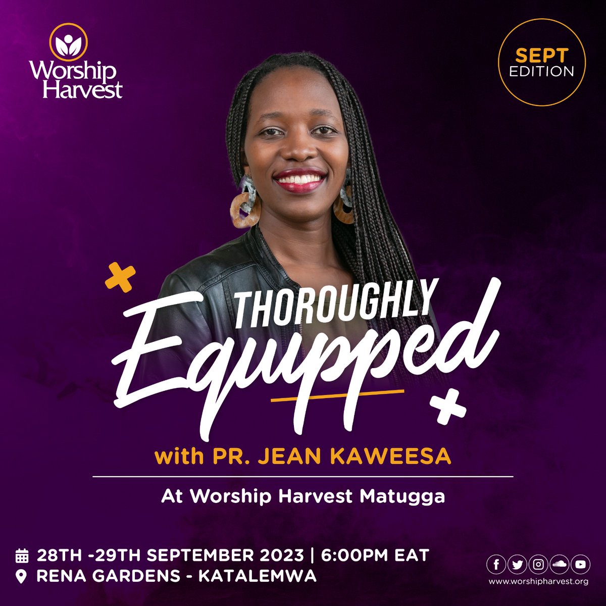 Henry_Tomu's tweet photo. I invite you to #ThoroughlyEquiped on the 28th and 29th of September, 2023, at Rena Gardens, Katalemwa, Matugga. See you there!
#WHMatugga
#WorshipHarvest https://t.co/YPasAlrrSy