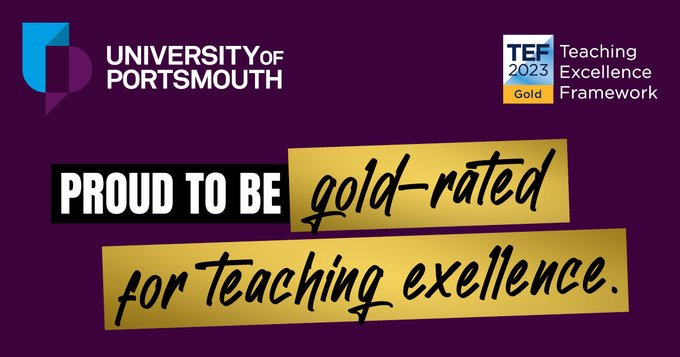 😍Our University has received the highest rating of Gold in a national assessment of teaching excellence! 😍

The #TeachingExcellenceFramework is a national assessment of teaching, giving students an independent indication of quality: bit.ly/3tcJZOJ via @Portsmouthuni