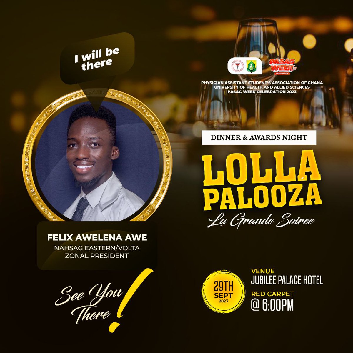 uhaspasag's tweet photo. Exciting News! We've got some distinguished guests joining us for THE BIG NIGHT: PASAG National President and Vice President, and the NAHSAG Eastern/Volta Zonal President. 

It's an exceptional company for an exceptional evening!

Grab your tickets. https://t.co/h7cSjWhNdZ