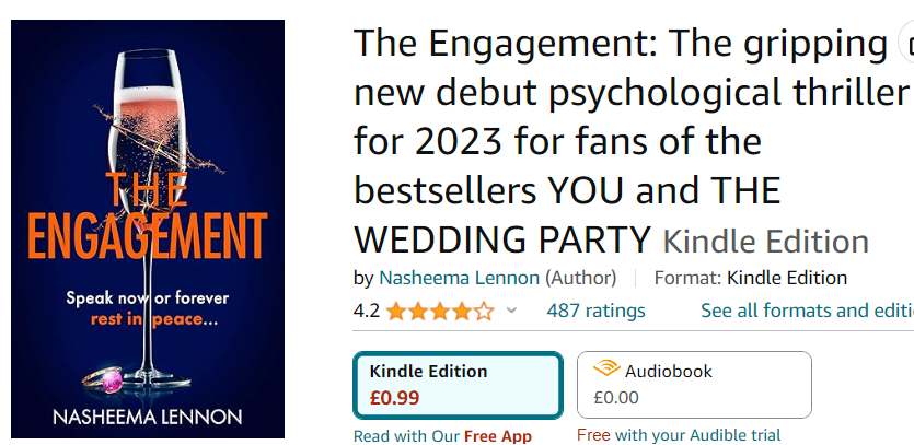 Only 2 days left to grab yourself a 99p bargain! 

If a race against time psychological thriller is for you then say 'Yes!' to The Engagement! 💍

Link in the first comment.
#ebooks #kindlebooks #kindlereaders #thriller #suspense #debut #Bargain #Amazon