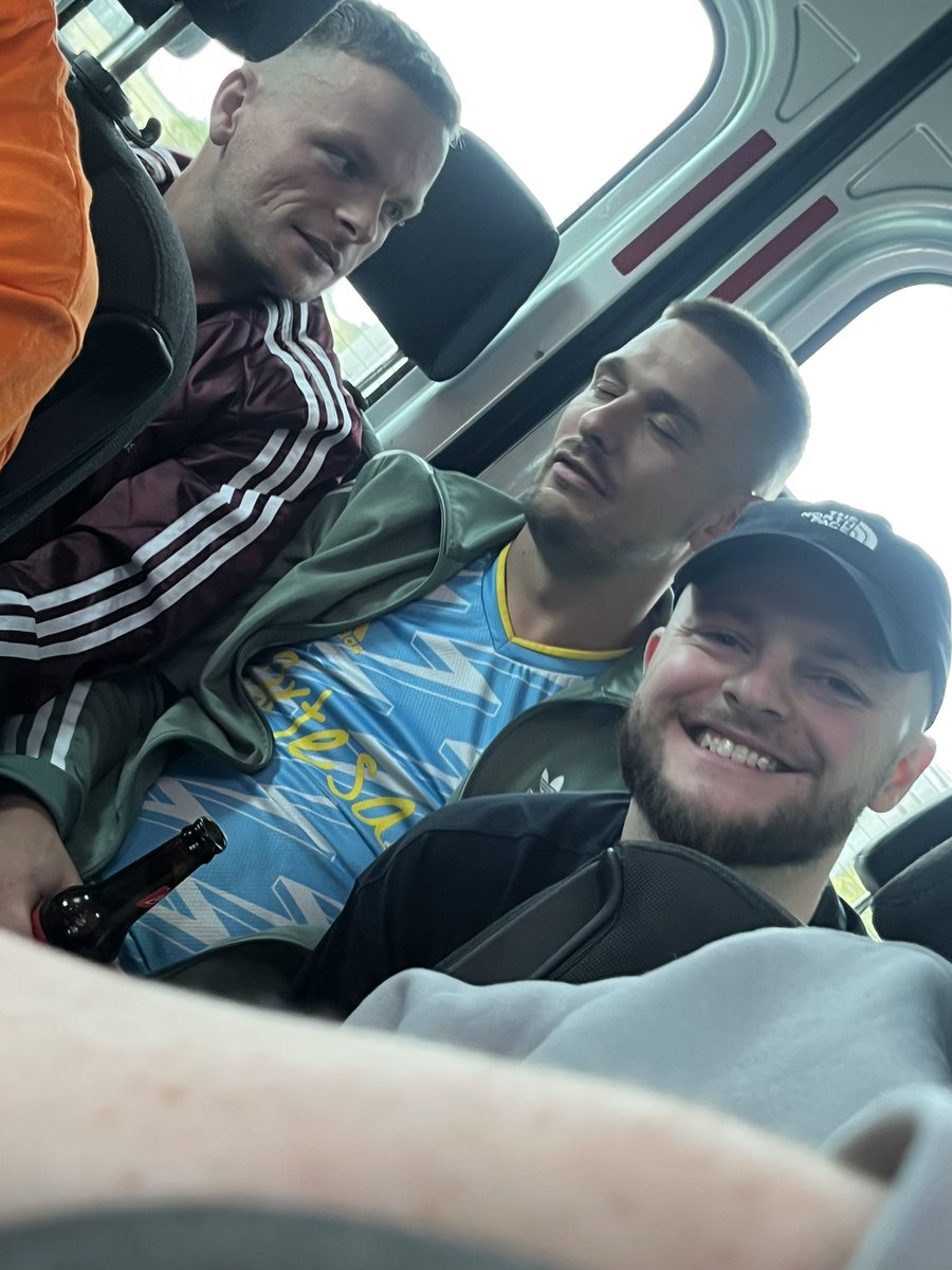 The lads are back on tour today asleep already #canthandledrinking