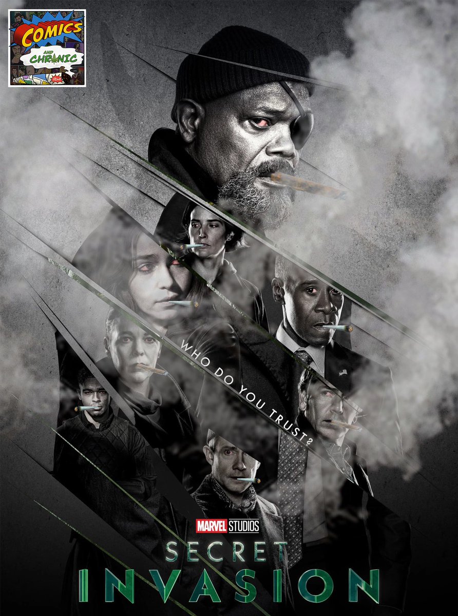 comicsnchronic's tweet photo. In our second brand new episode of the week the boys are talking the horrendous Disney+ series with the shitty AI opening Secret Invasion

Links below! https://t.co/Cu9UsHkXJ1