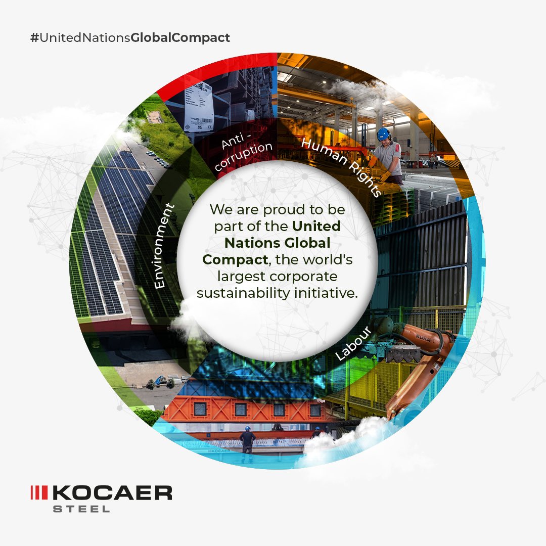 Dünyanın en büyük kurumsal sürdürülebilirlik inisiyatifinin 10 ilkesini yerine getirmeyi taahhüt ederek, United Nations Global Compact’ın parçası olduğumuzu duyurmaktan gurur duyuyoruz.

#kcaer #KocaerÇelik #KocaerSteel #UNGlobalCompact