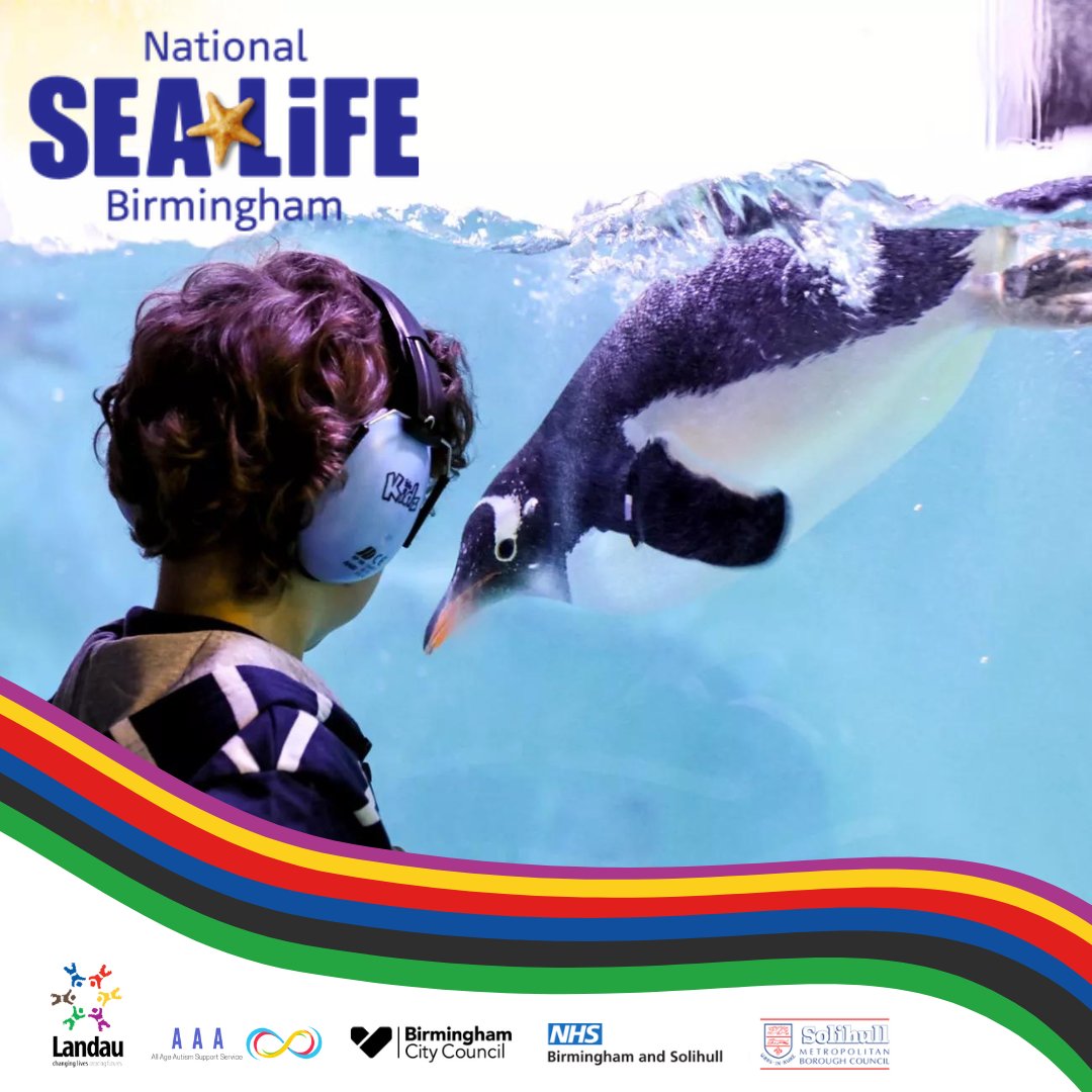 On selected dates, @sealifebham open its doors early, with limited tickets to provide a quieter experience for those with autism or learning difficulties! To find out more visit - bit.ly/47zeY7 #autism #sensory #neurodiversity #landau #allageautism #sealife #aquarium