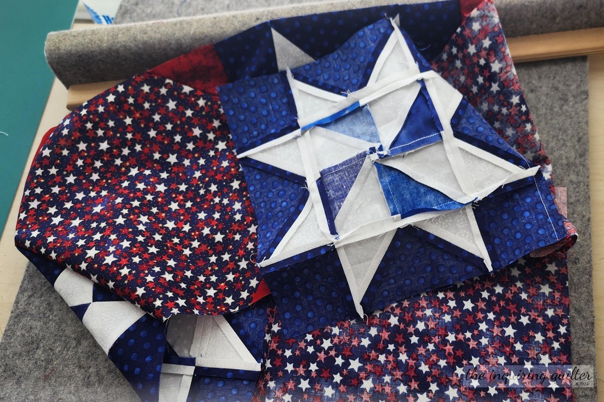 This week in the Patriot Quilt Along, we assemble our Patriot quilt and discuss quilting options. 

inquiringquilter.com/questions/patr…

#inquiringquilter #patriotqal #patriotquilt <a href="/islandbatik/">Island Batik</a> @hobbsbattingofficial <a href="/aurifil/">Aurifil</a> <a href="/accuquilt/">AccuQuilt</a> @hancocksofpaducah @uncommonbobbin #theblueberryowl