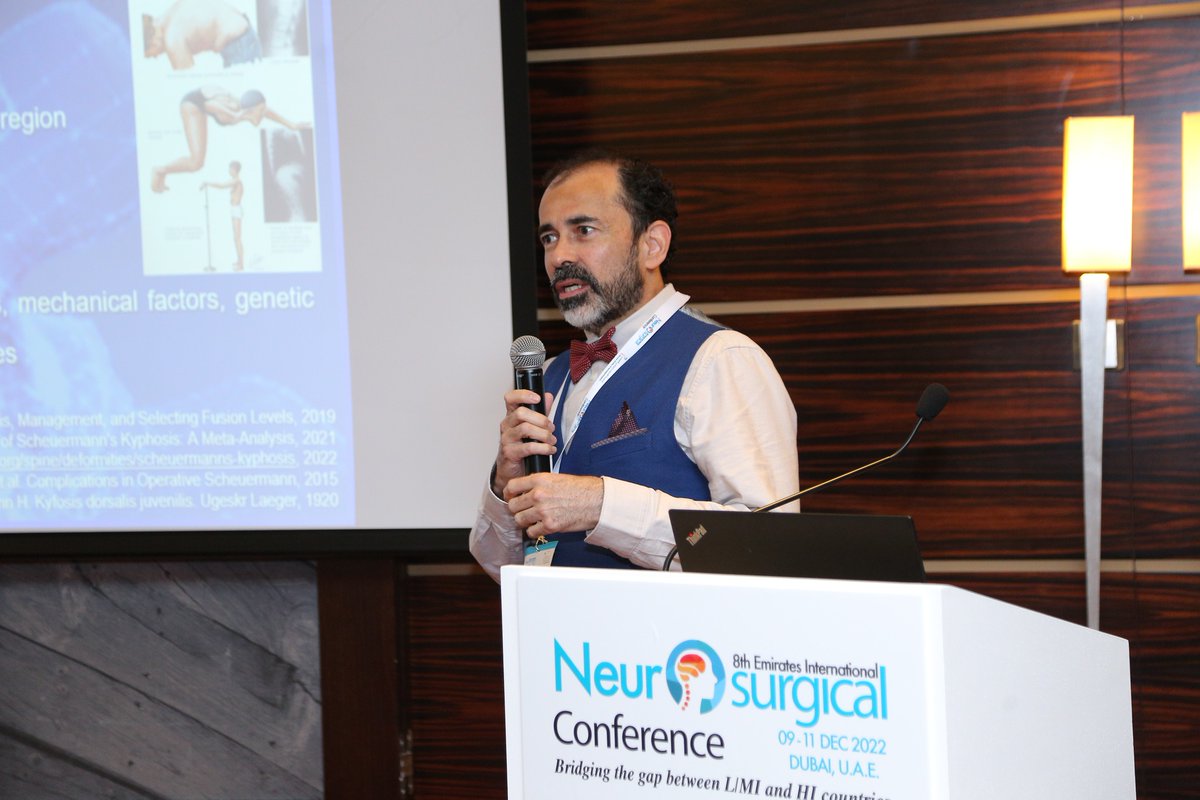 EINSC2024's tweet image. Nicandro Figueiredo&apos;s Session on &quot;Surgical Treatment of Scheuermann&apos;s Kyphosis&quot; was an insightful learning at #EINC2022 Scheuermann&apos;s Hyphosis is a condition affecting the upper back. It makes the upper back rounded so it looks hunched over.