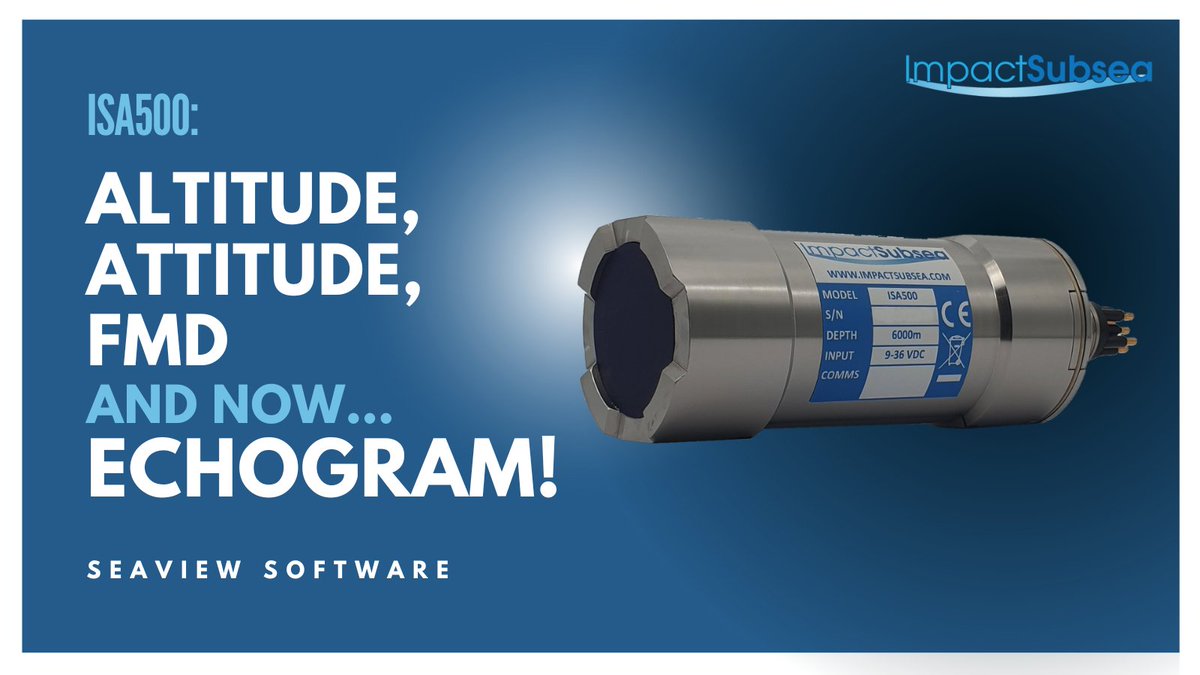 ImpactSubsea's tweet photo. Impact Subsea is delighted to announce a new feature of the ISA500 Series of Altimeters – ECHOGRAM.

Underwater single beam imaging with sonar backscatter data now available. 

Learn more: https://t.co/ab4sqQZDSp

#altimeter #echogram #isa500 #echosounder https://t.co/gc3b97jWQS