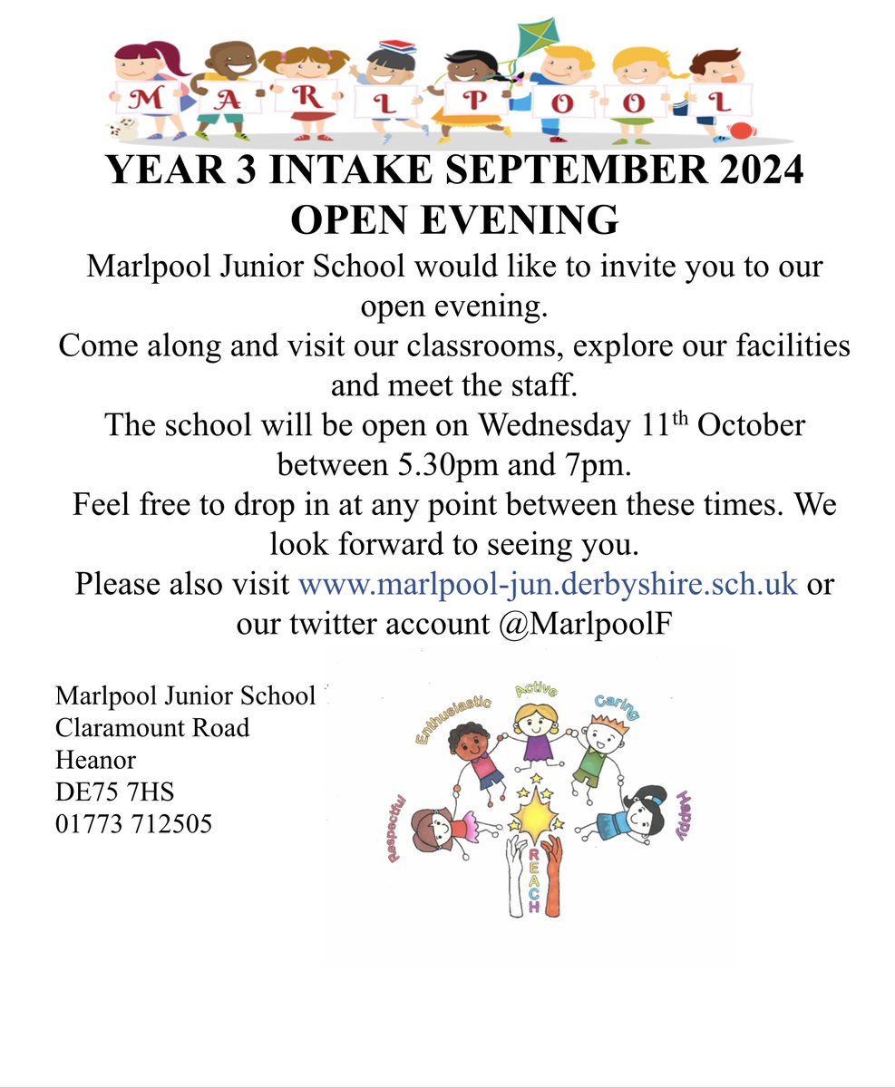 If you are looking for a Y3 class place for September 2024, drop in any time between 5:30 and7pm on Wednesday 11th October and our friendly staff will show you round.