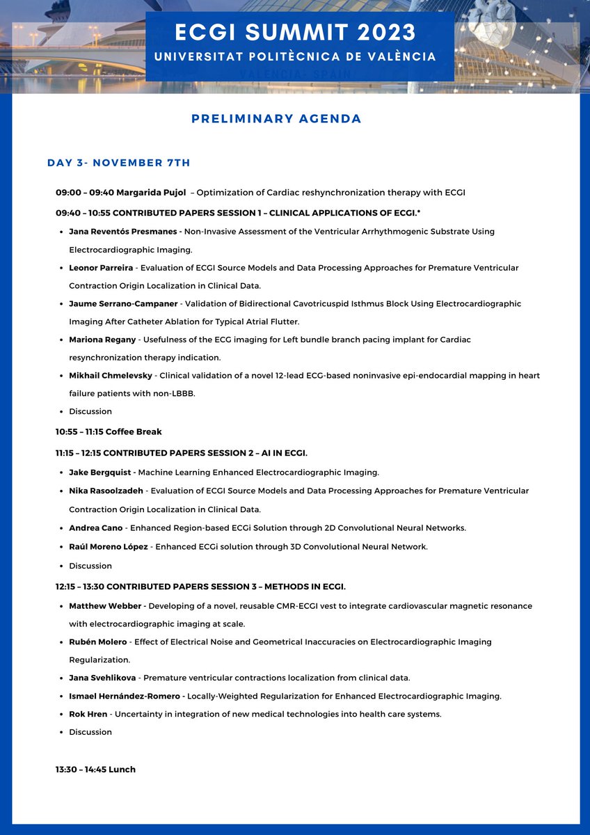 ecgisummit's tweet image. 📢The ECGI Summit program is out! 

🐦 Early bird registration is open until September 30th. Secure your spot now: ecgisummit.com/registration

See you in Valencia from November 5th to 8th for #ECGISummit2023! 🔬🌐