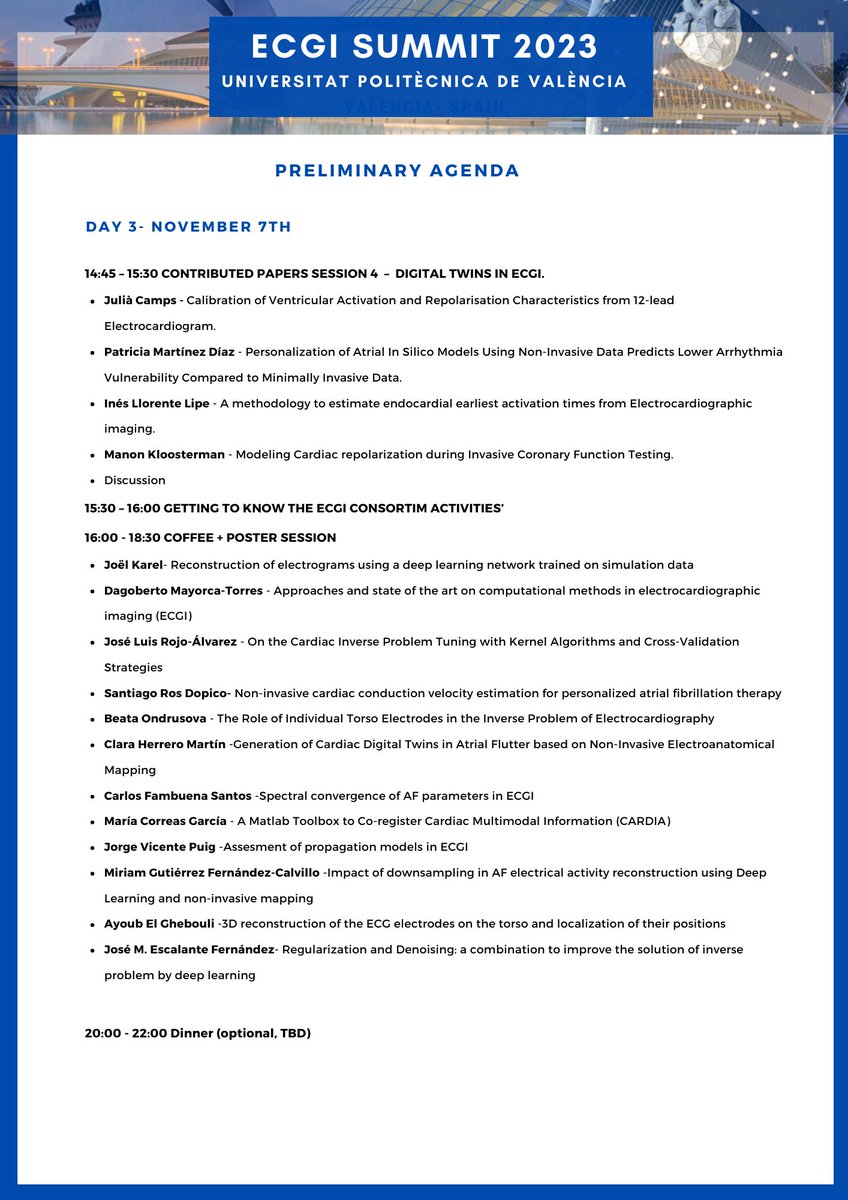 ecgisummit's tweet image. 📢The ECGI Summit program is out! 

🐦 Early bird registration is open until September 30th. Secure your spot now: ecgisummit.com/registration

See you in Valencia from November 5th to 8th for #ECGISummit2023! 🔬🌐
