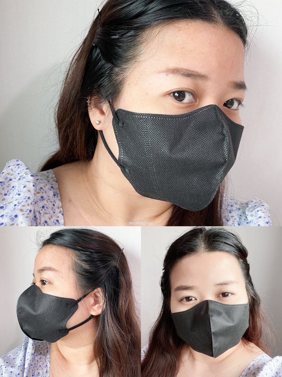 ใส่แล้วหน้าเล็กดูดีมากก #แมสหน้าเรียว3D แบรนด์ kikidoll กันเชื้อโรค/ pm 2.5 ได้ นี่เบื่อสีขาวเลยจัดสีดำกับสีพีชมา แต่ไม่รู้ว่าตัวเองใส่ไซส์อะไรเลยจัดมาทั้ง 2 ไซส์ สรุปใส่ไซส์ M เป็นแมสก์ที่พอดีหน้ามากเก็บแก้มได้หมด สายรัดแบนๆ นิ่มๆ ไม่บาดไม่เจ็บหูเลย ไม่ระคายผิว ชอบมาก เลิ้บ✨💕