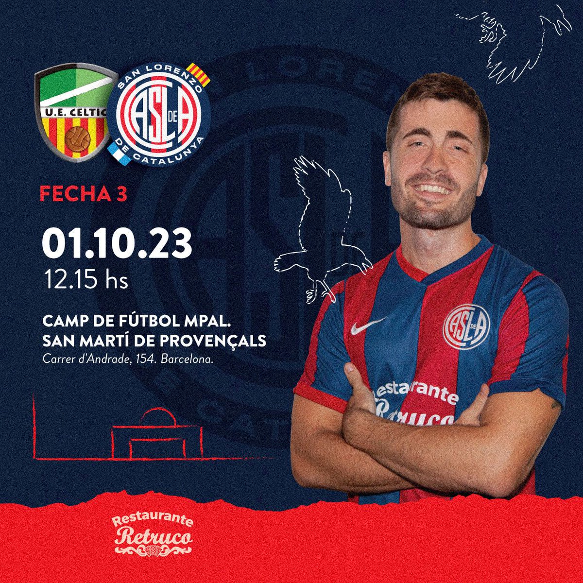sanlorenzodecat's tweet photo. EL TORNEO SIGUE

Luego del empate de local, los tres puntos este fin de semana son importantes.

El domingo al mediodía, el Ciclón visitará una cancha que le trae buenos recuerdos, para enfrentar al @UeCeltic por la 3era fecha del campeonato.

Vamos San Lorenzo 💙❤️ https://t.co/LbAfCgejkn