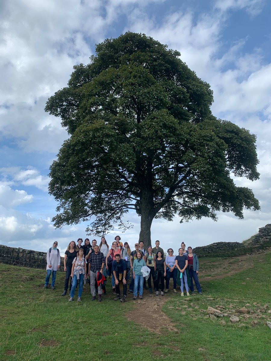 The lovely bunch of environmental humanists I took to the Sycamore Gap as part of the <a href="/asleuki/">asleuki</a> (@ASLE_US) 2022 conference <a href="/NorthumbriaUni/">Northumbria Uni</a>.

Now a crime scene.