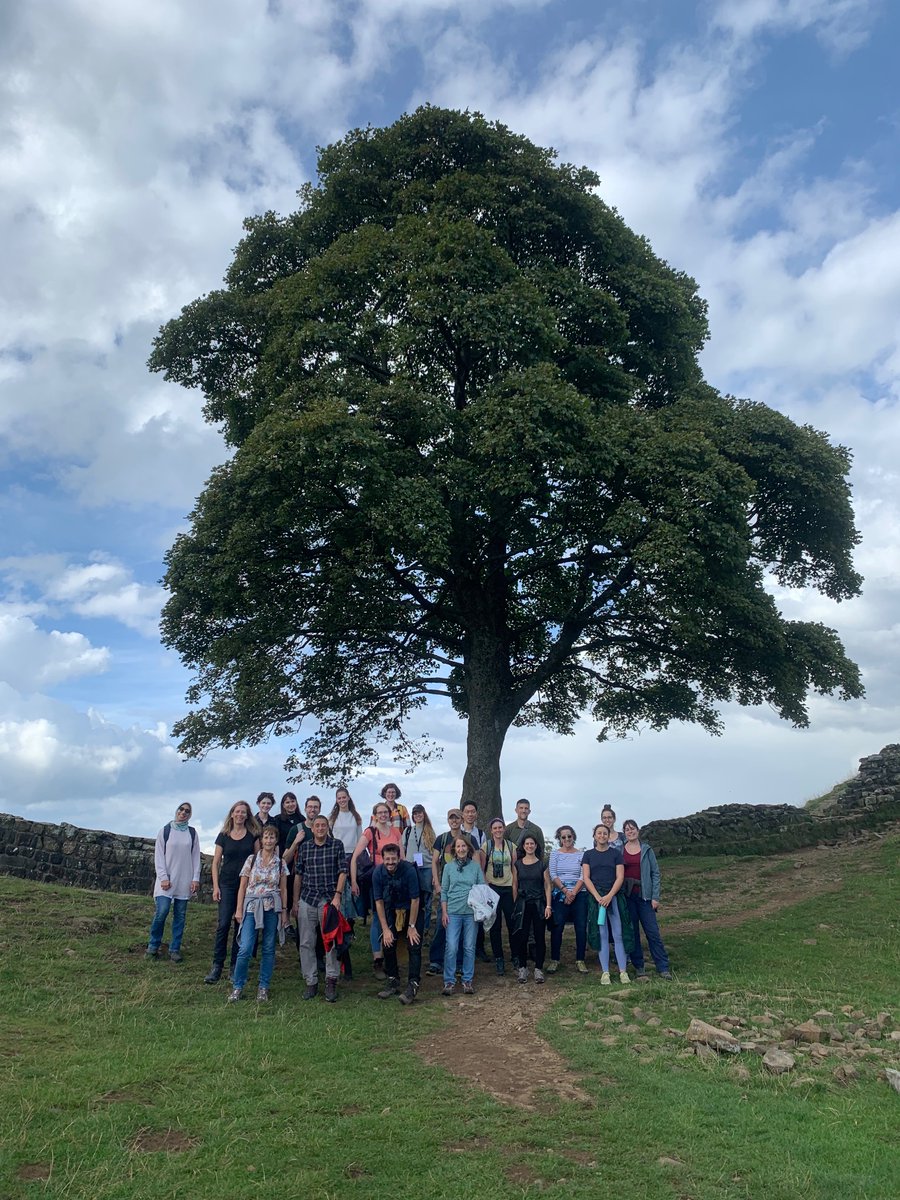 The lovely bunch of environmental humanists I took to the Sycamore Gap as part of the @asleuki (@ASLE_US) 2022 conference @NorthumbriaUni. Now a crime scene.