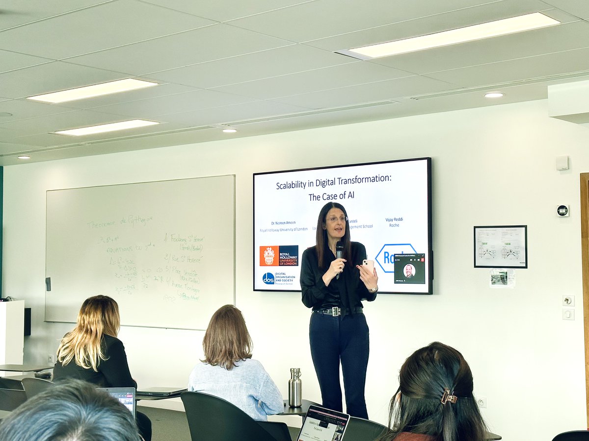 Lijun__XIE's tweet photo. 💡 Lots of insights gained from the seminar “Scalability of #AI - How a global organisation approaches digital transformation” delivered by prof. @ameen_nisreen with Medical digital lead Ingrid Dufour Bonami from EMEA Bayer (Co-lead of Health Group for Impact AI):

#WeAreSKEMA https://t.co/A4kEIgOxiA