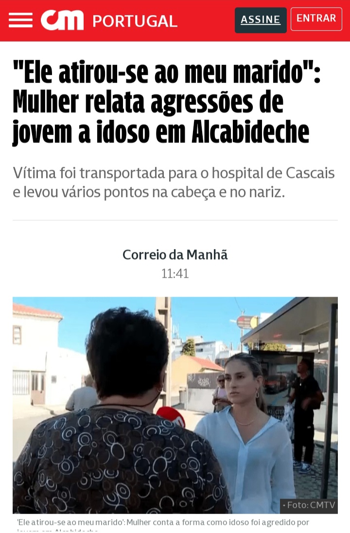 dopovovoz1's tweet image. NO HOSPITAL DE CASCAIS DEU ENTRADA UM #IDOSO QUE FOI #ESPANCADO POR UM #JOVEM
PORQUE OLHOU PARA A #NAMORADA

APANHEM ESSE GAJO.

O QUE É ISTO?
OS REFORMADOS NÃO TEM NADA PARA FAZER!
OLHAR A VISTA É A VIDA DELES!

NÃO TEM MAL NENHUM E NEM FAZ MAL A NINGUÉM.
 #ALCABIDECHE #CASCAIS