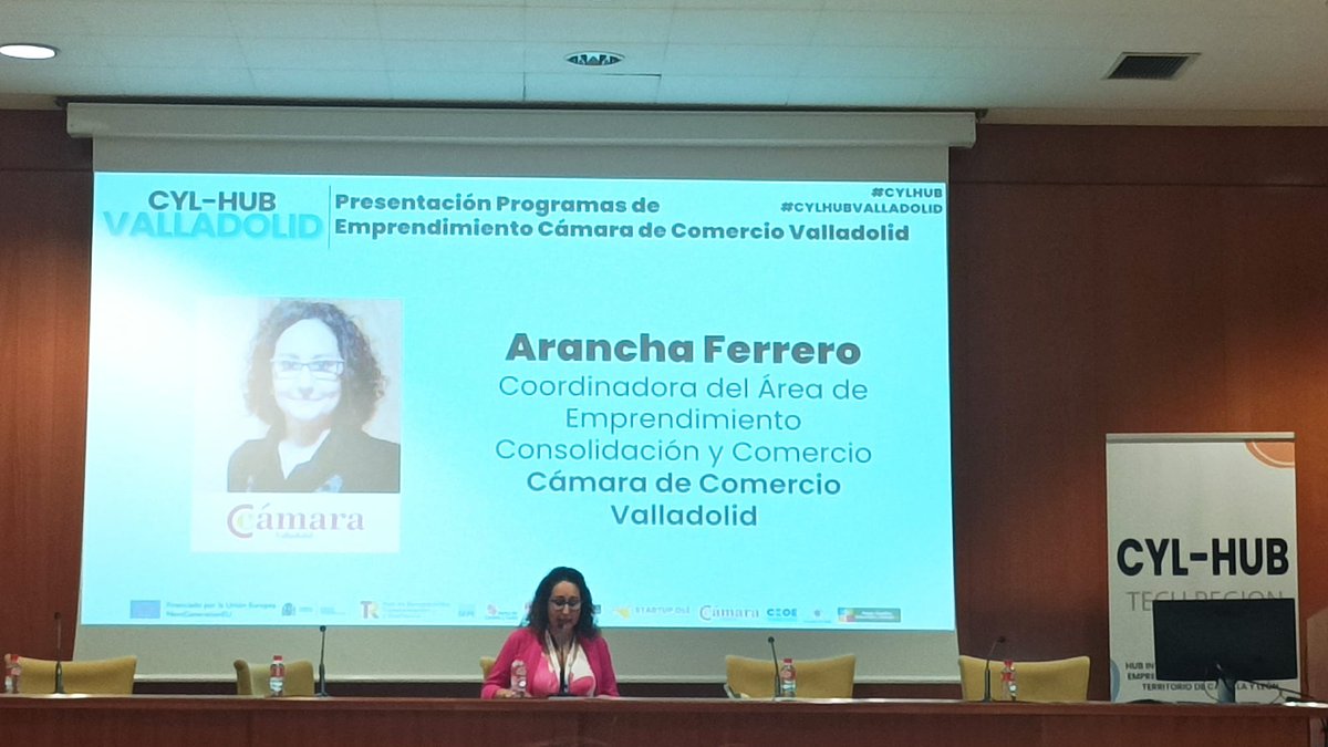 Comienza la presentación de los Programas de Emprendimiento de la Cámara de Comercio de Valladolid por parte de Arancha Ferrero (<a href="/cam_valladolid/">Cámara de Valladolid</a>)

Recordamos que podéis seguir la jornada de #hoy vía streaming: youtube.com/watch?v=WFrv_4…