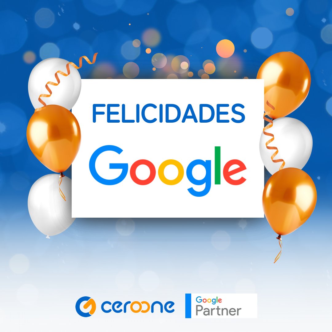 🎉🥳 Seguimos celebrando el 25 aniversario de Google.

Como miembros de la familia #Google, miramos al futuro con el objetivo de seguir creciendo juntos. 💪

ceroone.com

#TecnologíaParaRetail #SolucionesRetail #GestiónEficiente