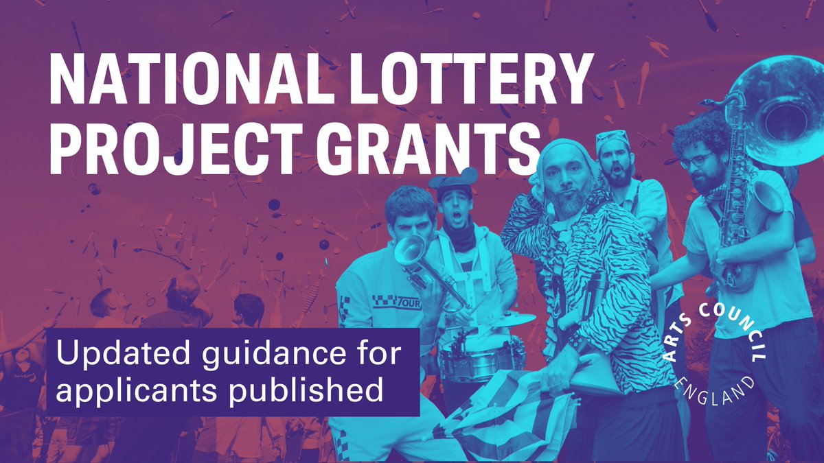 Arts Council England (@ace_national) on Twitter photo 🙌New #NationalLottery Project Grants guidance is here 🙌
We’ve published the new Guidance for applicants and offline application forms so you can get familiar before they come into effect on 1 November 2023.
So, what’s new? 👇 🙌New #NationalLottery Project Grants guidance is here 🙌
We’ve published the new Guidance for applicants and offline application forms so you can get familiar before they come into effect on 1 November 2023.
So, what’s new? 👇