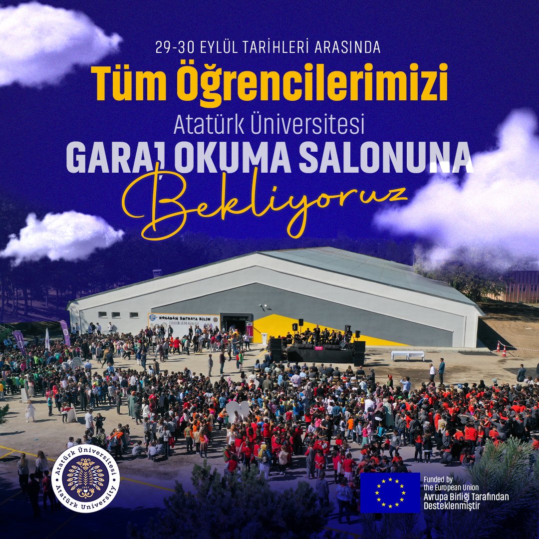 🟢Bilim ve doğa tutkunları, etkinliklerimizde sizleri ağırlamak için sabırsızız.

🔴Etkinliklerimiz ücretsizdir.🎉

📌#AtatürkÜniversitesi Kampüsü Garaj Okuma Salonu (Okuma Salonunun üstünde)

🔵Ayrıntılı bilgi için⤵️
👉scinurture.atauni.edu.tr

#DoğadanSofraya <a href="/atauni1957/">-</a>