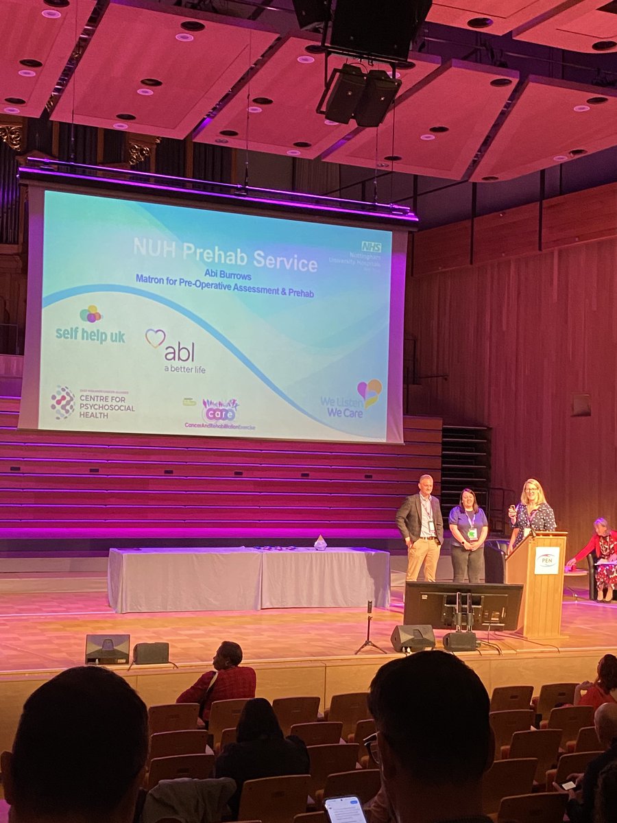 Amazing presentation by cancer rehab team, so inspirational….well done, great winners, truly deserved!@PEN_NEWS ⁦⁦<a href="/KatieMoorePPI/">Katie Moore RN</a>⁩ ⁦<a href="/TrishCargill/">Trish Cargill BEM</a>⁩