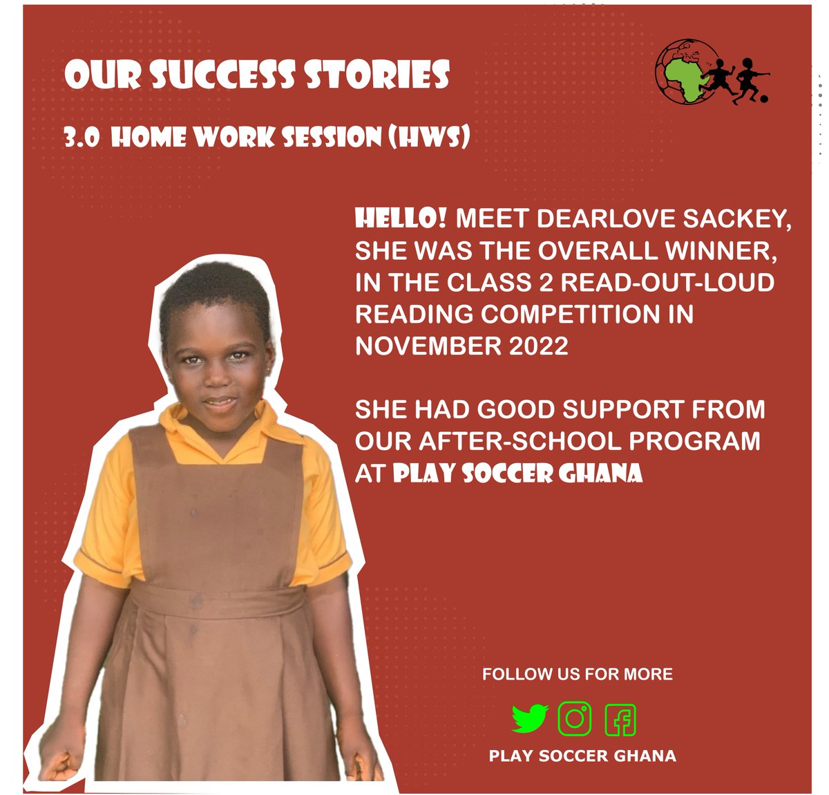 Our after-school program at #FFHC is effective and delivers #inclusive education for our learners by combining practical and theory. When the children are given the right learning materials, they can push the boundaries and become useful citizens.
Follow @playsoccergh  for more