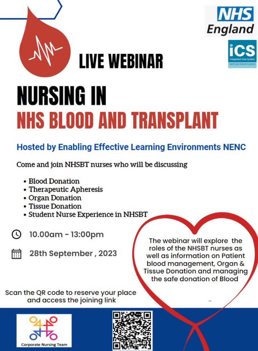 Don’t forget to join us this morning to find out what the incredible nurses at NHS Blood and Transplant do everyday. This is us #oneteam #nhsbtnursing @NHSBT @NHSE_WTE