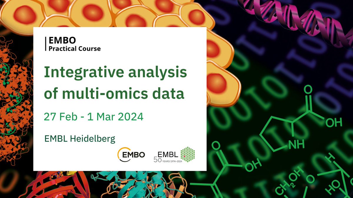 Are you a PhD student or post-doc in computational biology aiming to improve your skills in multi-omics data integration methodologies? Then join #EMBOMultiOmics, our advanced practical course which aims to convey conceptual and mathematical foundations that underpin existing and
