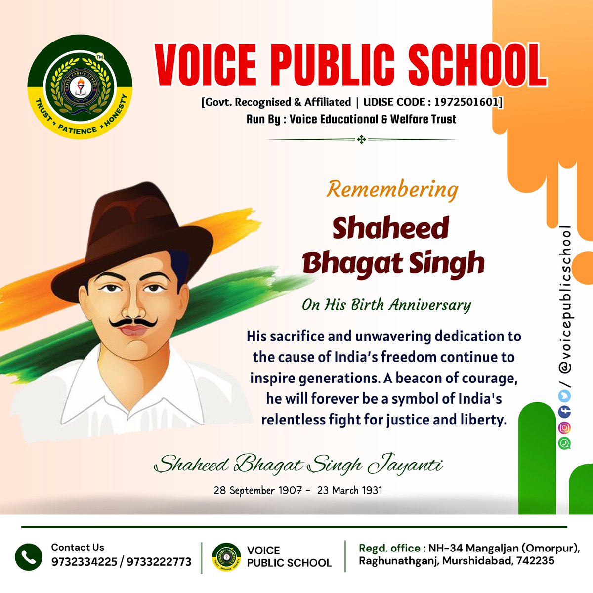 voice_vps's tweet photo. @voice_vps 
Remembering Shaheed Bhagat Singh on his Birth Anniversary.
https://t.co/mlb1vZlq8U https://t.co/gxFt6fZt5d