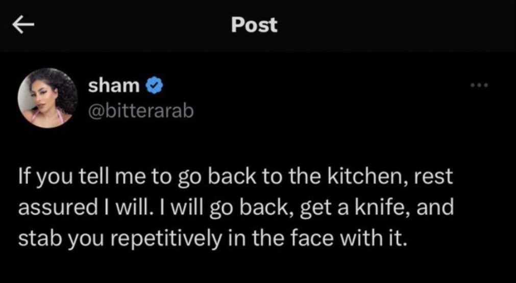 Kamal1105's tweet photo. @bitterarab Got a thing for stabbings don't you!! https://t.co/gX2ZozSl0M