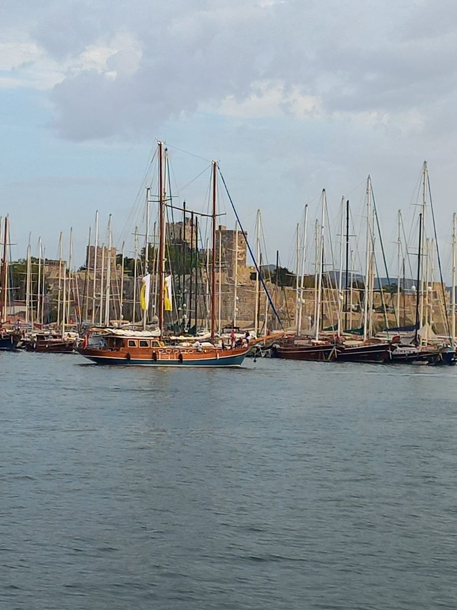 Guldenirmak's tweet photo. Our gulet Grandi is leaving Bodrum for the special edition (35th) of the  Bodrumcup. The first part is sailing to Selanik, the birthplace of Atatürk! https://t.co/D1NdBETxHD