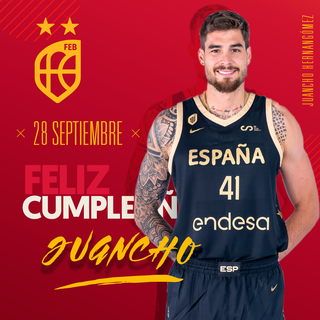 📆 Todo un REFERENTE de #LaFamilia está hoy de CUMPLE 🎂

🥳 RT para felicitar a
<a href="/juanchiviris41/">Juancho Hernangomez</a>  🥳

#SomosEquipo
