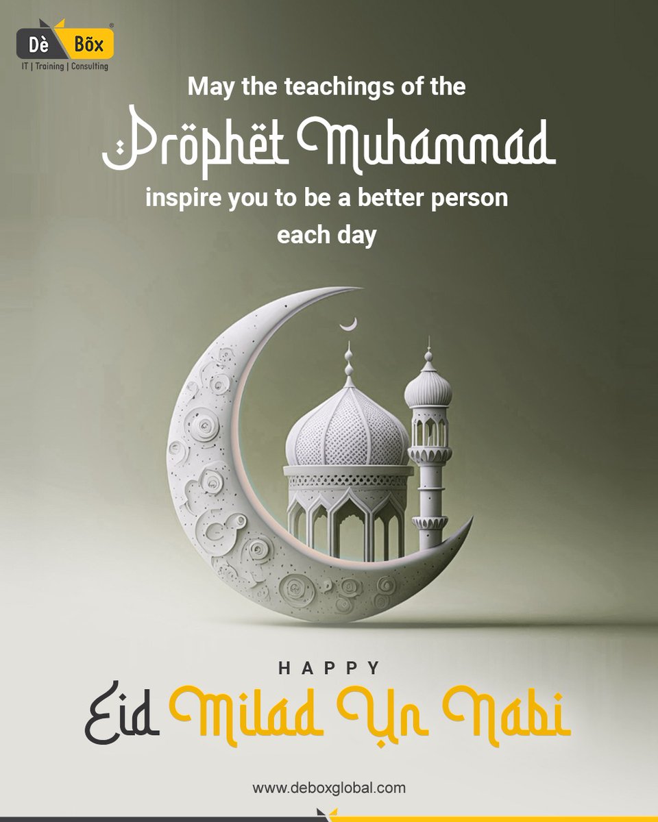 debox_global's tweet photo. As we celebrate the birth of the Prophet Muhammad, let us remember his message of unity, tolerance, and brotherhood. Eid Milad-un-Nabi Mubarak!
Visit us now : https://t.co/90iGCynqF5
#prophet #prophetmuhammad #celebration #india #festival #deboxglobal #birthdaywishes https://t.co/5atcjmRoK0