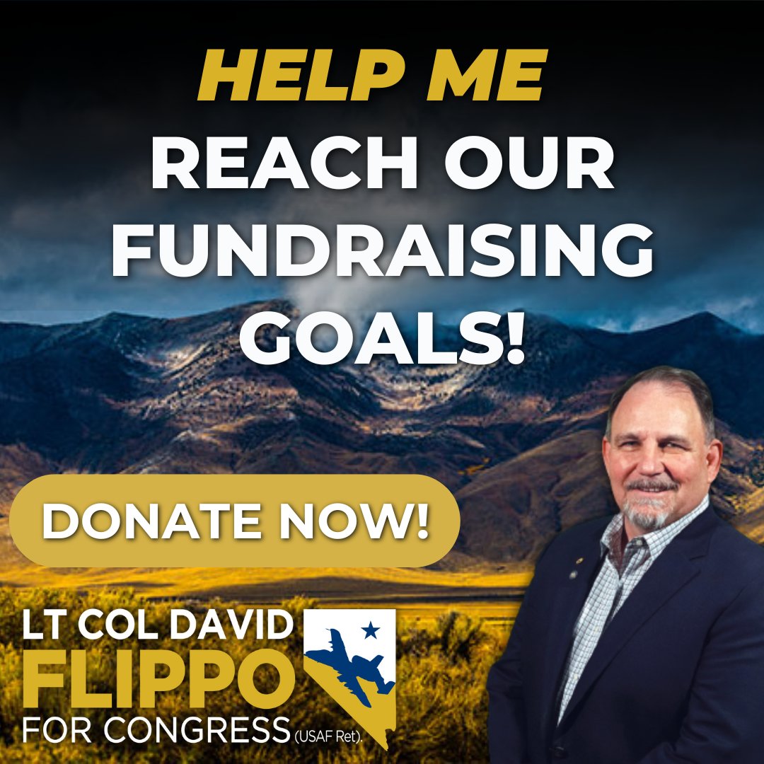 DavidFlippoNV's tweet image. Only 2 days left in this quarter to help me reach my fundraising goal! 🎯✨ Support my campaign and make a difference today by donating here: electdavidflippo.com/donate/  Let's work together to create positive change! #fundraising #campaignsupport #FlipItRed