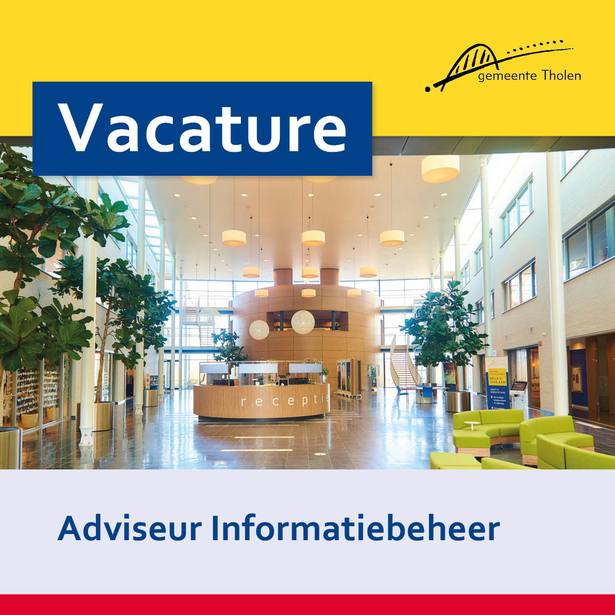 Klaar voor een nieuwe stap in je carrière? Wordt adviseur informatiebeheer bij de gemeente Tholen! 

🕚 36 uur per week
✍️ Je kunt tot en met 1 oktober 2023 solliciteren
▶️ Bekijk de vacature op obi41.nl/2p9b7ppc en solliciteer!

#vacature #informatie #gemeenteTholen