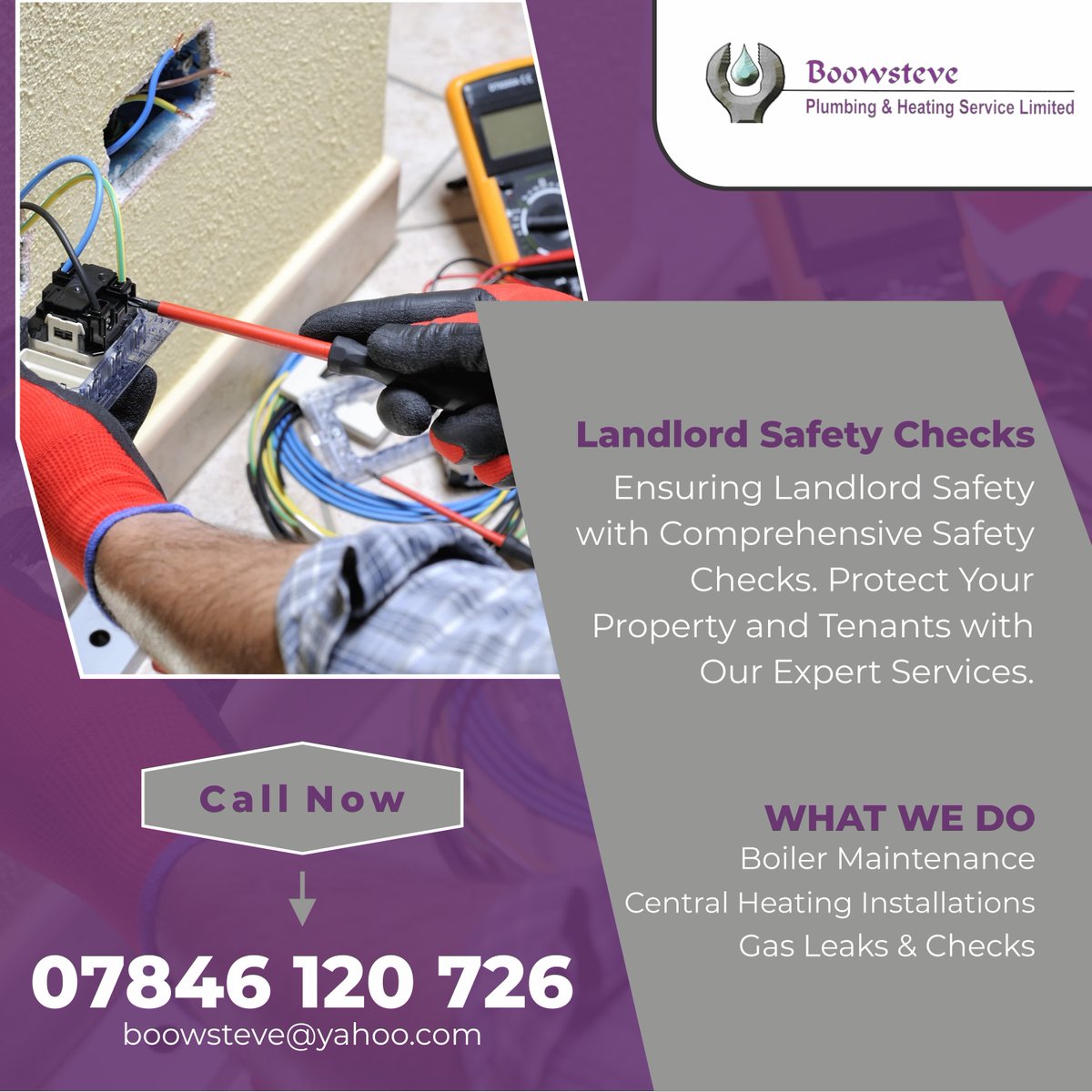 BoowsteveHS's tweet image. Your trusted choice for comprehensive Landlord Safety Checks across the United Kingdom. We ensure your properties meet safety standards, keeping tenants and landlords secure.

boowsteveheatingservices.co.uk
#LandlordSafetyChecks
#PropertySafety
#TenantSecurity
#RentalSafety
#SafeRentals