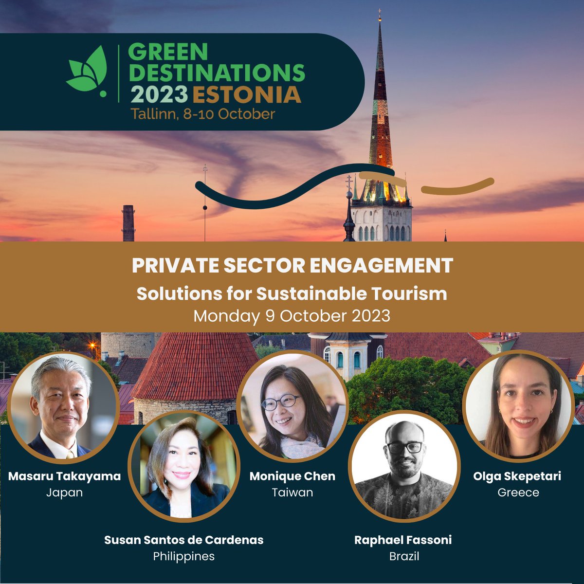 🇪🇪 GD 2023 | 🗓 Day 1 

💼 Panel: Private Sector Engagement: Practical solutions for businesses to lead sustainability efforts in the tourism industry ✨

🎟 Book your spot here: ow.ly/eT5U50PQbyo