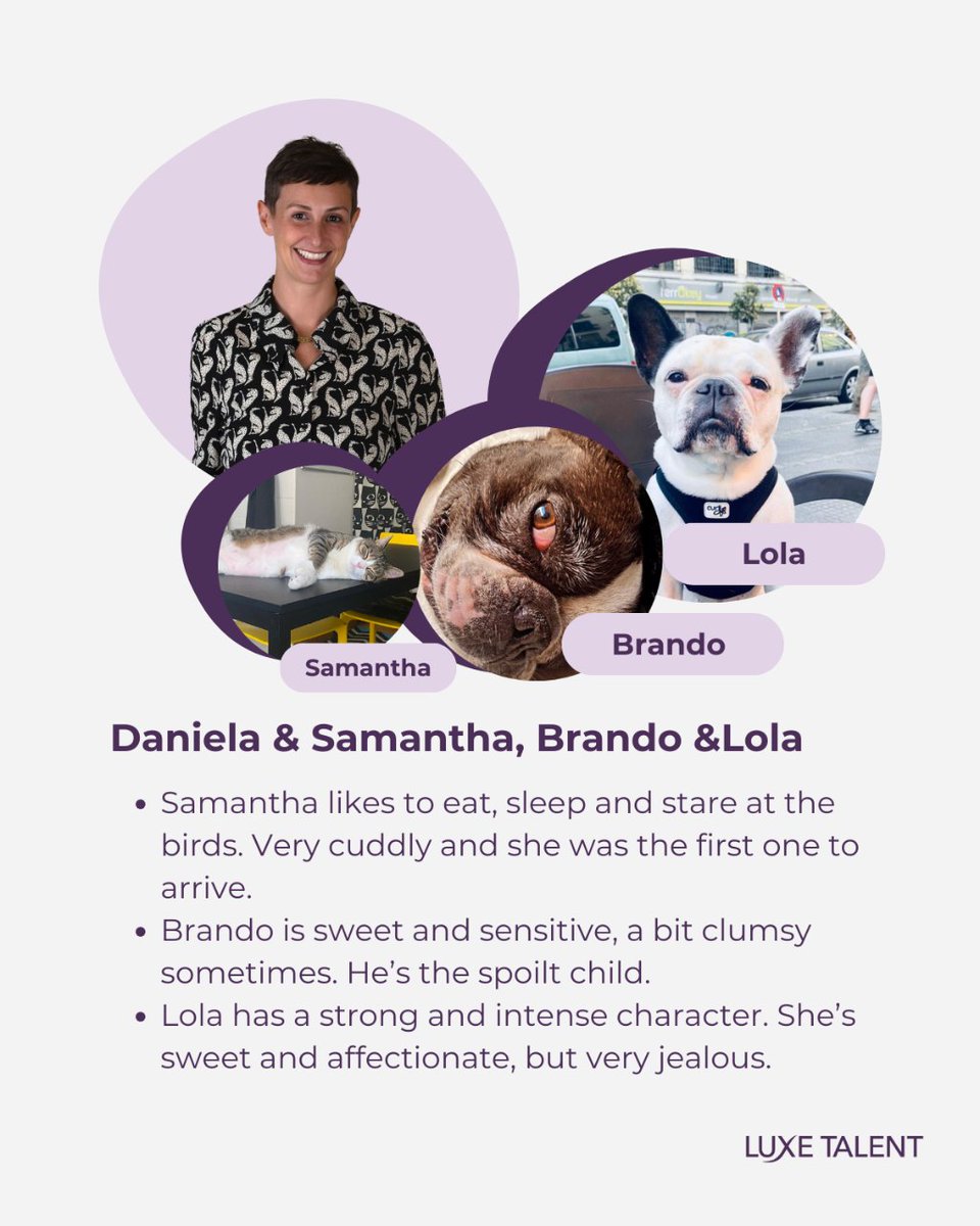 What have you learned from your pet? 🐾

At Luxe Talent, we love our pets. We have certainly learned from them responsibility, empathy, patience… ❤️🐶🐱

You've loved part 1, so we serve part 2… 🎉

#Pet #PetFriendlyOffice #Cats #Dogs #LuxeTalent