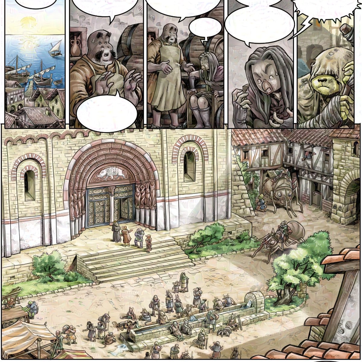 quimboucomics's tweet photo. Dijous, dibuix
- On vas, tros de quòniam! Quedaràs encallat!
- I ara! Que passo, tinc espai… 
- Coi de conductor toix..!
😂

#glaze #fantasia #fantasy #medieval #català #comic #bd #antropomorfic #adventure #aventura #csp #clipstudiopaint https://t.co/MGSEq6pSNF