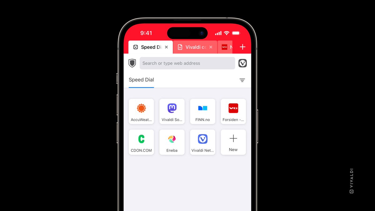 vivaldibrowser's tweet image. ⚡ Get to your sites faster!

Our Start Page with Speed Dials lets you do that. Choose the bookmarks that you want to show every time you open a new tab. 

What’s more? Organize and manage them into folders! Yay! 📁
#VivaldiOniOS #iPhone #iPad #iOS

➡️ vivaldi.com/blog/vivaldi-b…