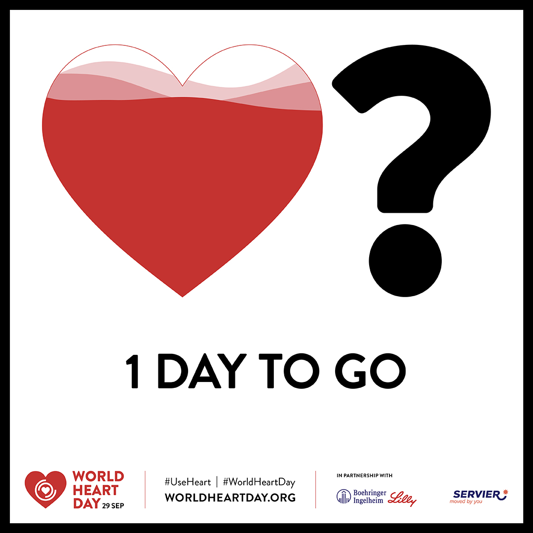 worldheartfed's tweet photo. TOMORROW is the day!

Join the #WorldHeartDay campaign now and spread the word about #hearthealth: https://t.co/GjHe0KzIAc ⏰

USE ❤️ KNOW ❤️ https://t.co/7V8jms5nNr
