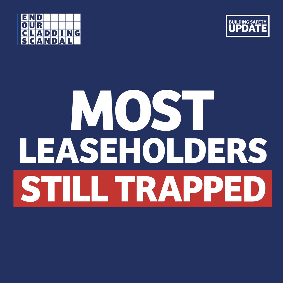 Three years since we got confirmation we had dangerous cladding and safety defects in our <a href="/Lendlease/">Lendlease</a> building.

❌ Cladding still on
❌ No plan to remediate
❌ Can't sell
❌ Can't move on with our lives

#EndOurCladdingScandal
<a href="/McrCladiators/">Manchester Cladiators</a> <a href="/EOCS_Official/">End Our Cladding Scandal</a>