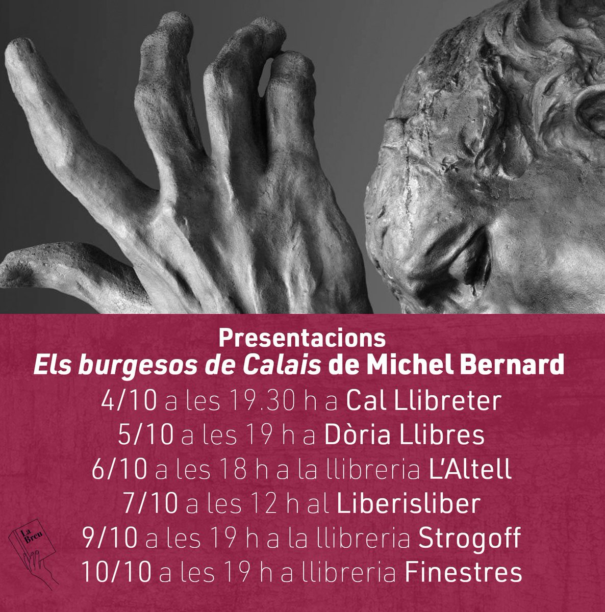 LaBreuEdicions's tweet photo. #VisitaBernard passa per Mataró el dijous 5 d'octubre!
Amb #MichelBernard @RafolsGesaF i l'escultor #Perecoll
@CulturaMataro https://t.co/ZZrvDSponi