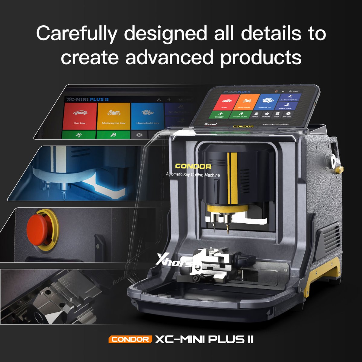 XhorseGlobal's tweet photo. CONDOR XC-MINI PLUS II: Strive to be the best in every detail!
A well-designed machine gives you a more advanced working experience!
#xhorse #keyreader #locksmithlife #locksmithing #locksmithservice #carlocksmiths #locksmith #lostkeys #autolocksmith #keycutting #keycutter https://t.co/MbE1PmyC7F