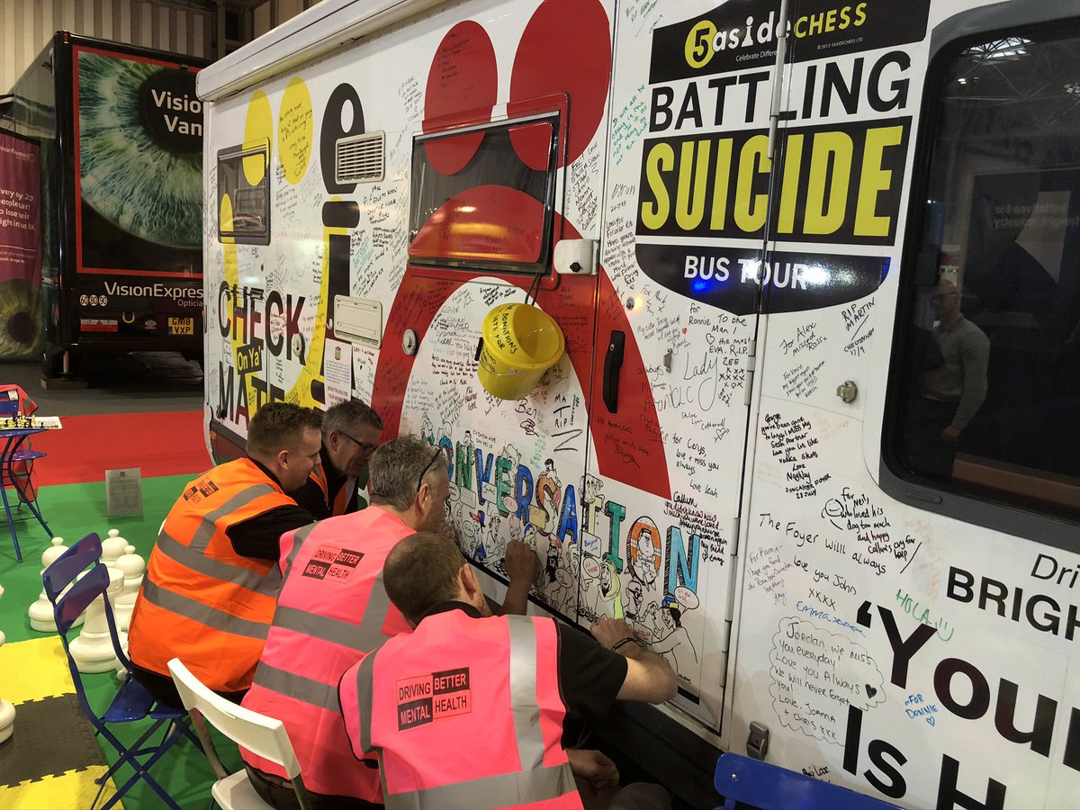 From 3-5 Oct we will be @UKCW2023 with our Battling Suicide Bus. We’re calling on industry leaders to get on board the Bus for a mental health round table summit to bring about real change in the industry. DM us to take part 
<a href="/balfourbeatty/">Balfour Beatty</a> <a href="/WatesGroup/">Wates Group</a>  <a href="/kiergroup/">Kier Group</a> <a href="/morgansindall/">Morgan Sindall Group</a>